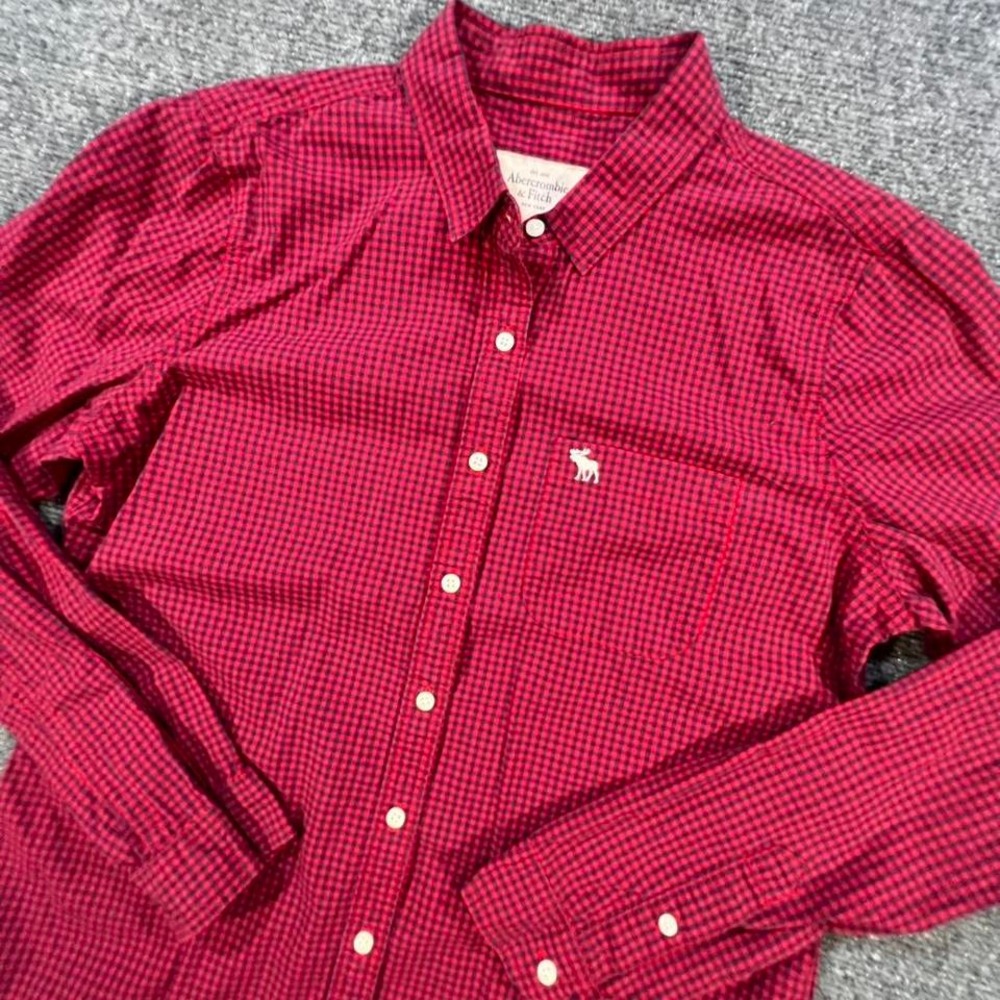 Abercrombie & Fitch Gingham Button Down Shirt Mens Large